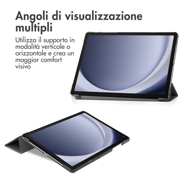 imoshion Cover a libro Trifold Samsung Galaxy Tab A9 Plus - Nero