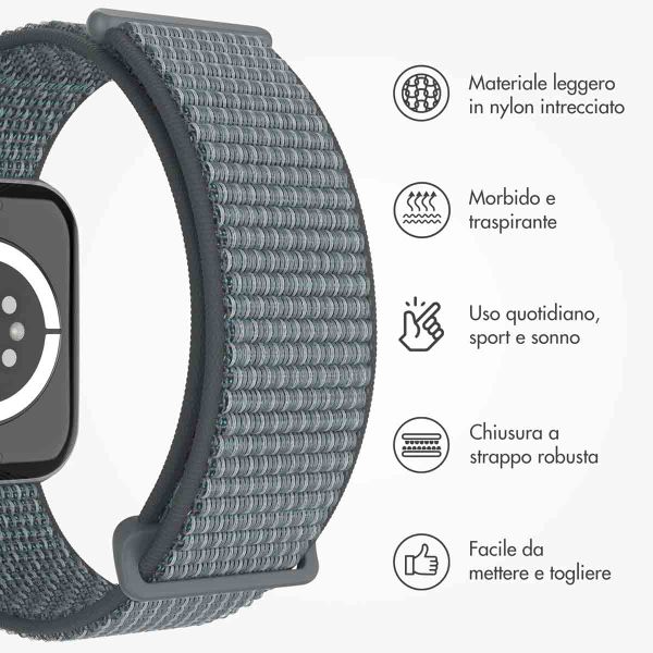 imoshion Cinturino in nylon Apple Watch | 44/45/46/49 mm - Ash Green