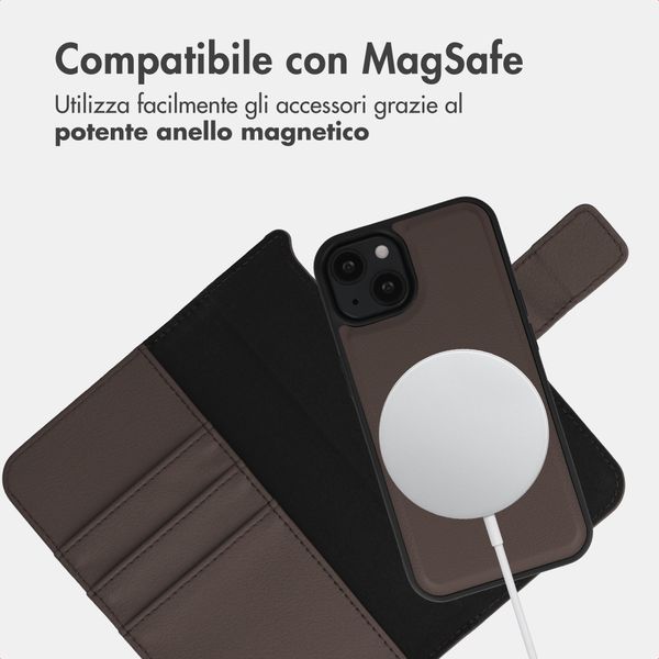 imoshion Cover a libro di lusso 2-in-1 rimovibile Apple iPhone 14 - Marrone