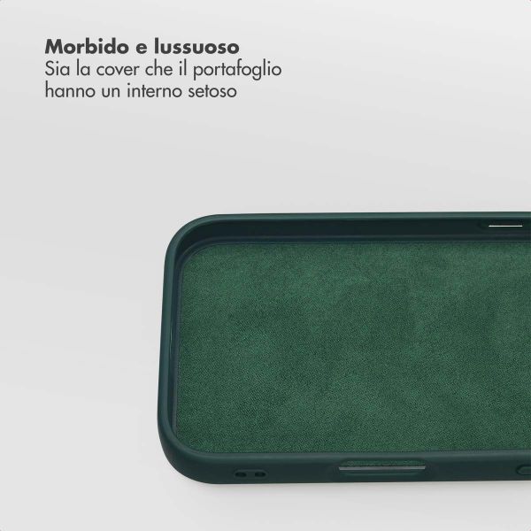 Selencia Libreria rimovibile Olyn con MagSafe Apple iPhone 17e / 16e - Verde