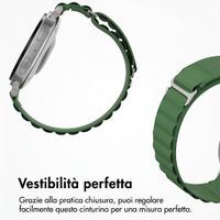 Accezz Cinturino in nylon Alpine Samsung Galaxy Watch 9 (40/44mm) / Watch 8 (40/44mm) / Classic (46mm) - Olive Green