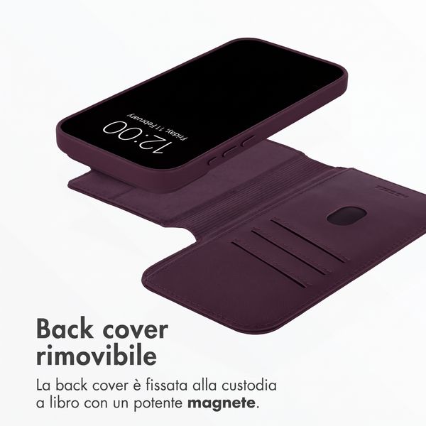 Accezz Cover in pelle 2 in 1 con MagSafe Apple iPhone 18 Pro Max / 17 Pro Max - Heath Purple
