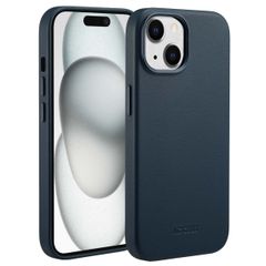 Accezz Cover in Pelle con MagSafe Apple iPhone 15 - Nightfall Blue