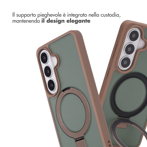 Accezz Cover con anello e supporto con MagSafe Samsung Galaxy S26 - Marrone