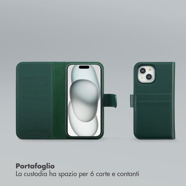Selencia Libreria rimovibile Olyn con MagSafe Apple iPhone 15 - Verde