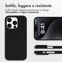 Accezz Cover MagSafe Kevlar® Apple iPhone 15 Pro - Nero