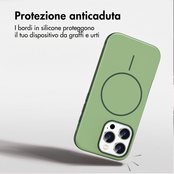 imoshion Cover posteriore Color con Thin MagSafe Ring Apple iPhone 16 Pro - Verde scuro