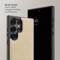 Selencia Cover per telefono Nova con cordino e portacarte Samsung Galaxy S24 Ultra - Beige