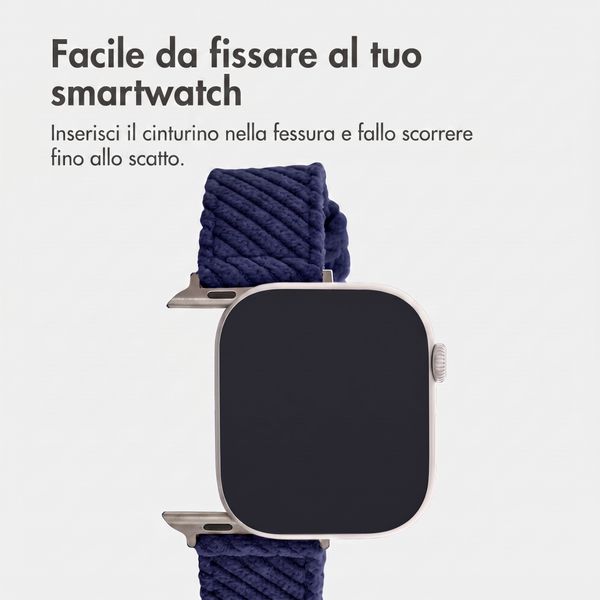 imoshion Cinturino in velluto a coste Apple Watch | 38/40/41/42 mm - Blu scuro