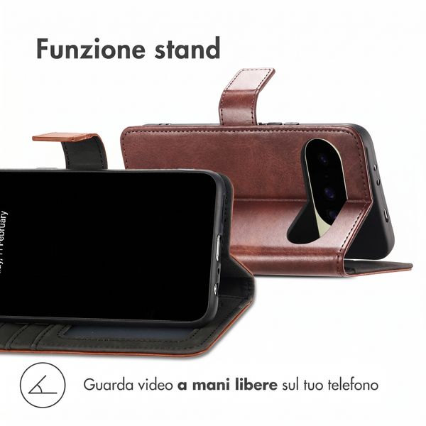 imoshion Cover a libro di Lusso Google Pixel 10 / 10 Pro - Marrone scuro
