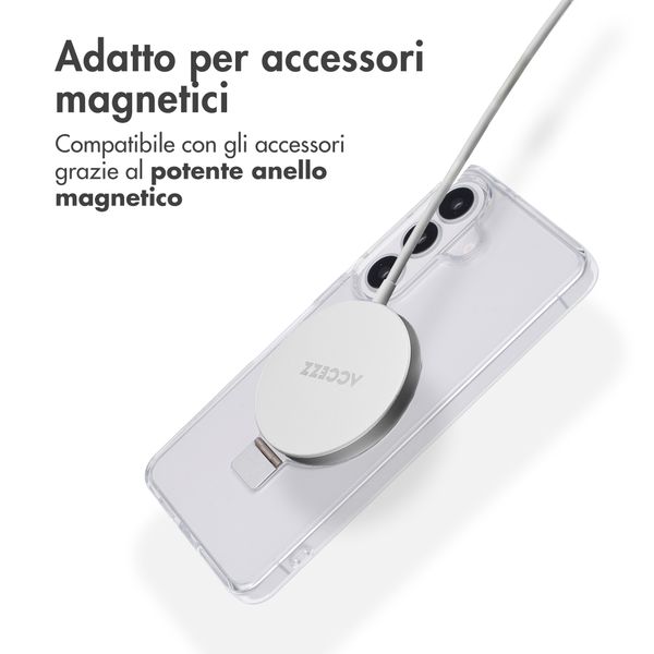 Accezz Cover con anello e supporto con MagSafe Samsung Galaxy S26 - Trasparente