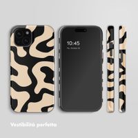 Selencia Cover posteriore Vivid con MagSafe Apple iPhone 15 - Art Wave Black