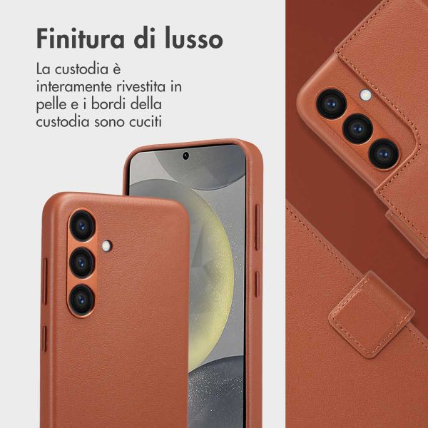 Accezz Cover in pelle 2 in 1 con MagSafe Samsung Galaxy S24 - Sienna Brown