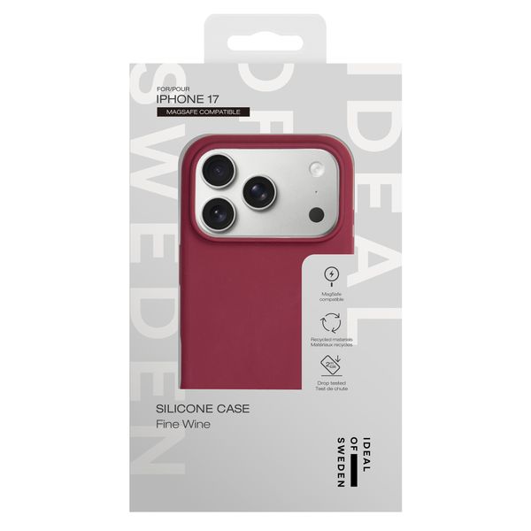iDeal of Sweden Cover in silicone con MagSafe Apple iPhone 17 - Fine Wine