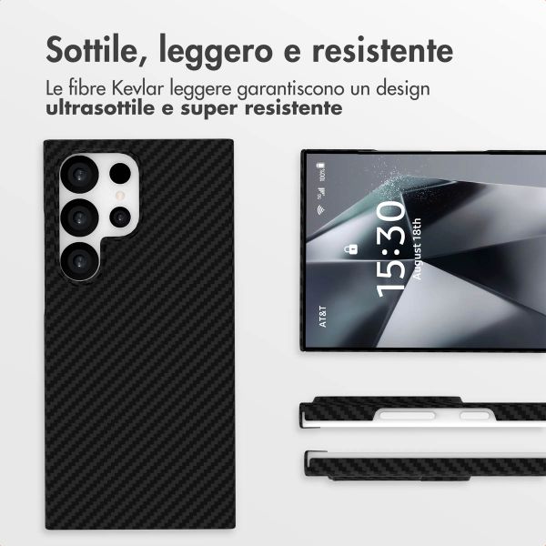 Accezz Cover MagSafe Kevlar® Samsung Galaxy S24 Ultra - Nero