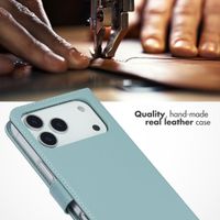 Selencia Cover a libro in vera pelle Apple iPhone 17 Pro Max - Marrone chiaro