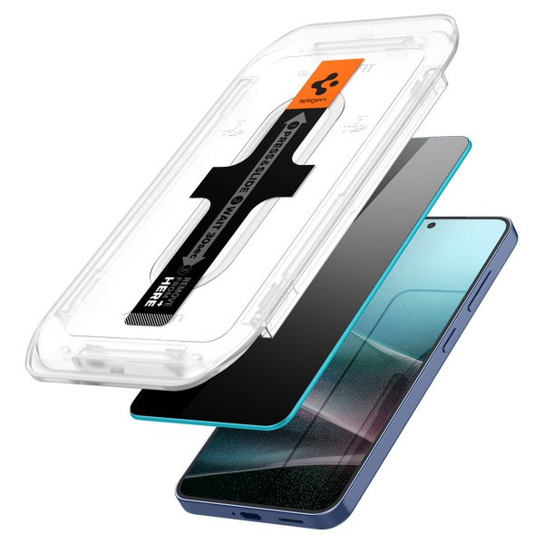 Spigen Vetro temperato privacy GLAStR EZ Fit + Applicatore - confezione da 2 Samsung Galaxy S25 / S24
