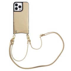 Selencia Cover per telefono Nova con cordino e portacarte Apple iPhone 13 Pro - Beige