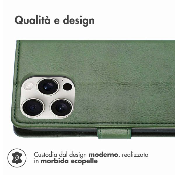 imoshion Cover a libro di Lusso Apple iPhone 16 Pro - Verde