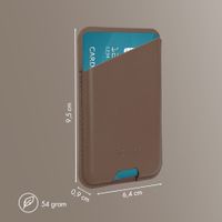 Accezz Portacarte in pelle magnetico - Compatibile con Apple Find My - Coffee Brown