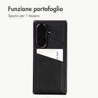 imoshion Cover posteriore MagSafe in pelle sintetica con portacarte Samsung Galaxy Z Fold 8 Ultra - Nero