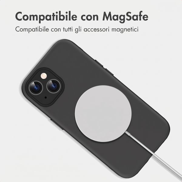imoshion Cover posteriore Color con Thin MagSafe Ring Apple iPhone 15 - Nero