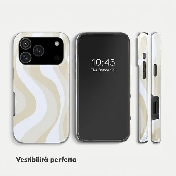 Selencia Cover Posteriore Vivid Apple iPhone 18 Pro Max - Desert Waves Beige