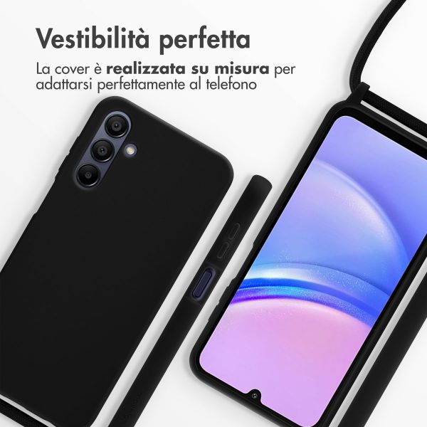 imoshion Cover in Silicone con Cordino Samsung Galaxy A15 (5G/4G) - Nero