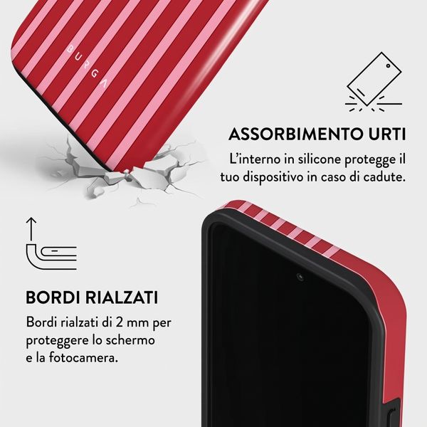 Burga Cover Posteriore Resistente con MagSafe Apple iPhone 14 Pro - Strawberry Jam