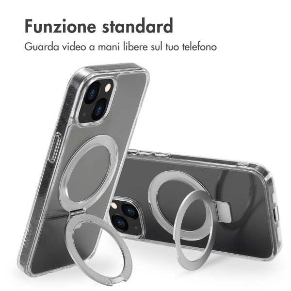 Accezz Cover con anello e supporto con MagSafe Apple iPhone 13 - Trasparente