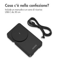 Accezz Caricatore wireless pieghevole 3-in-1 MagSafe - 20W - Nero