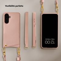 Selencia Cover per telefono Nova con cordino e portacarte Samsung Galaxy A36 - Dusty Rose