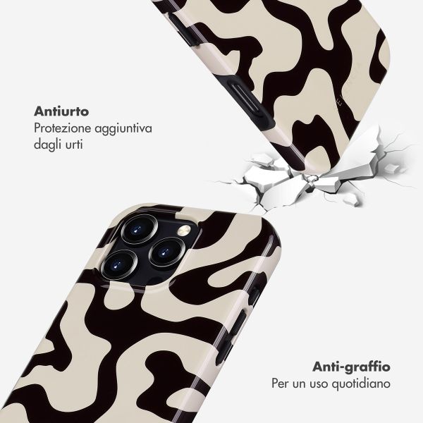 Selencia Cover posteriore Vivid con MagSafe Apple iPhone 16 Pro - Art Wave Black