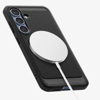 Spigen Cover Rugged Armor con MagSafe Samsung Galaxy S25 Plus - Matte Black