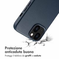 Accezz Cover in Pelle con MagSafe Apple iPhone 13 - Nightfall Blue