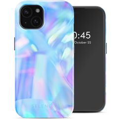 Selencia Cover posteriore Vivid con MagSafe Apple iPhone 15 - Holographic Blue Dream