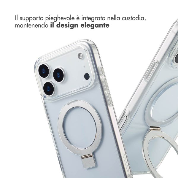 Accezz Cover con anello e supporto con MagSafe Apple iPhone 17 Pro - Trasparente