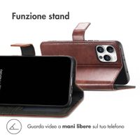 imoshion Cover a libro di Lusso Apple iPhone 13 Pro Max - Marrone scuro