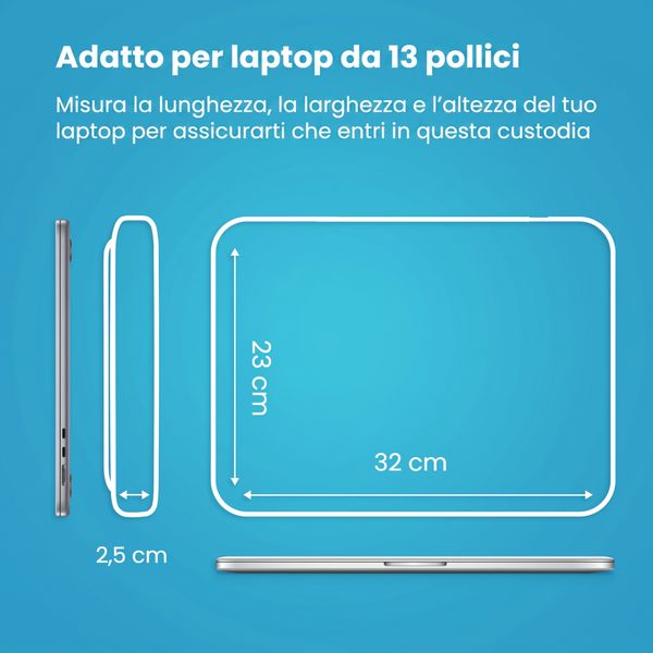 imoshion Custodia per laptop con tasca 13 pollici - Nero
