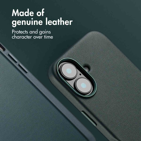 Accezz Cover in Pelle con MagSafe Apple iPhone 16 - Cedar Green