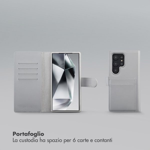 Selencia Libreria rimovibile Olyn con MagSafe Samsung Galaxy S24 Ultra - Grigio