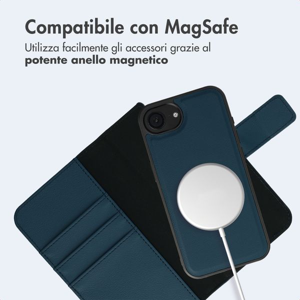 imoshion Cover a libro di lusso 2-in-1 rimovibile Apple iPhone 17e / 16e - Blu