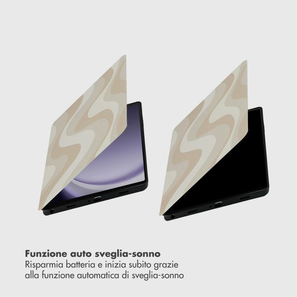Selencia Cover per tablet Vivid Samsung Galaxy Tab A9 Plus - Desert Waves Beige