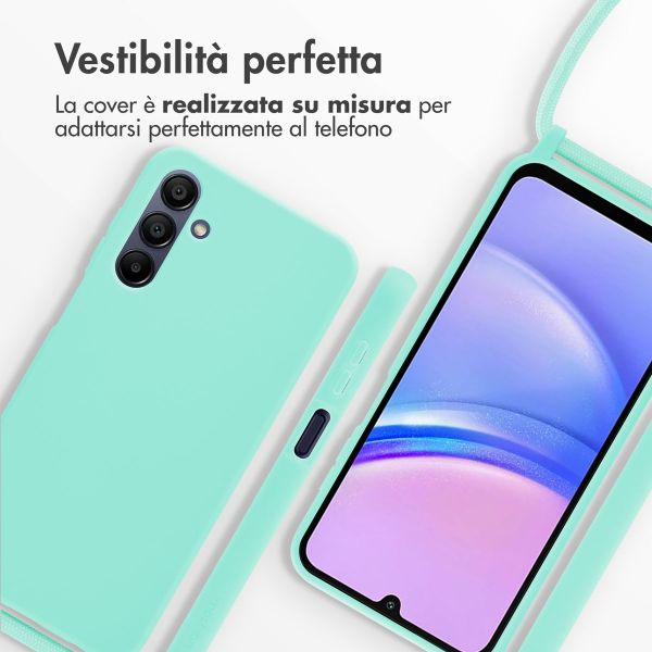 imoshion Cover in Silicone con Cordino Samsung Galaxy A15 (5G/4G) - Menta verde