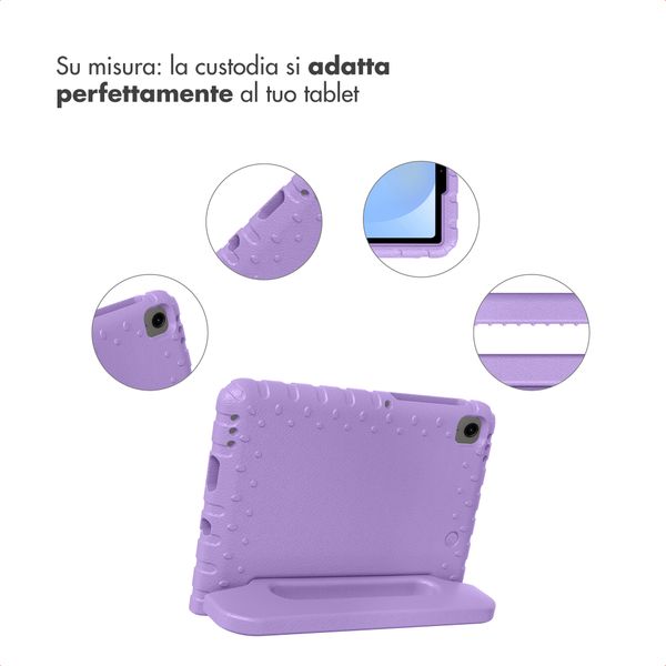 imoshion Cover Posteriore Kidsproof con Maniglia Samsung Galaxy Tab A11 / A9 8.7 pollici - Lilla