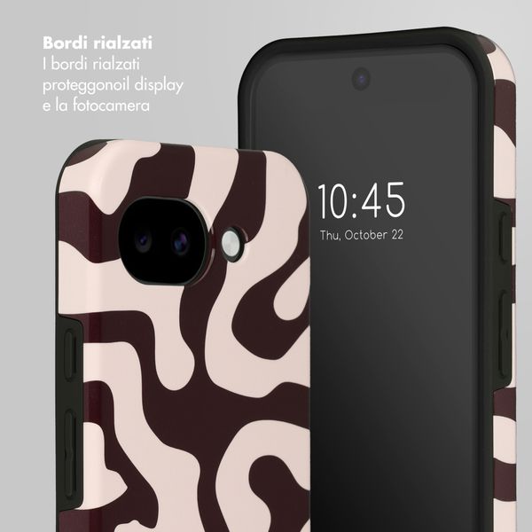 Selencia Cover posteriore Vivid con MagSafe Google Pixel 10a - Art Wave Black