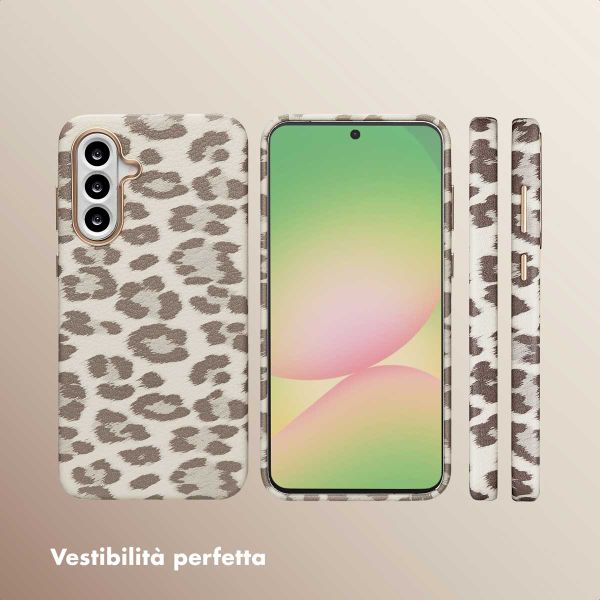 Selencia Cover Sabi Stampa pantera con MagSafe Samsung Galaxy A56 - Soft Ivory