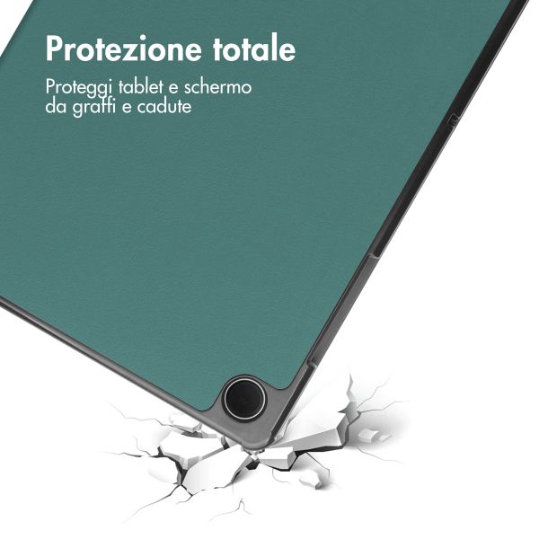 imoshion Cover a libro Trifold Samsung Galaxy Tab A9 Plus - Verde scuro