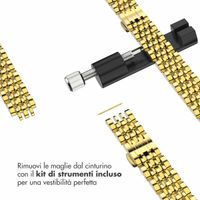 Selencia Cinturino sottile in acciaio ispirato a Jubilee Apple Watch | 38/40/41/42 mm - Oro