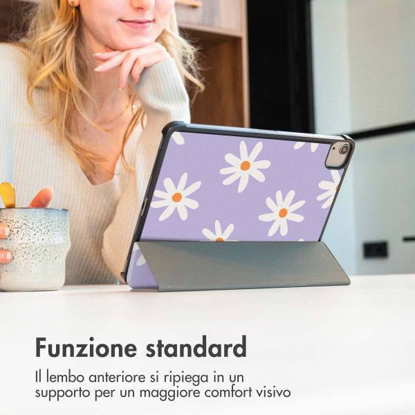 imoshion Cover Trifold Design Samsung Galaxy Tab A11 Plus / A9 Plus - Flowers Distance